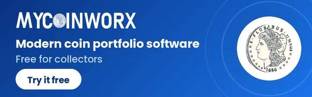 MyCoinWorX — modern coin portfolio software, free for collectors